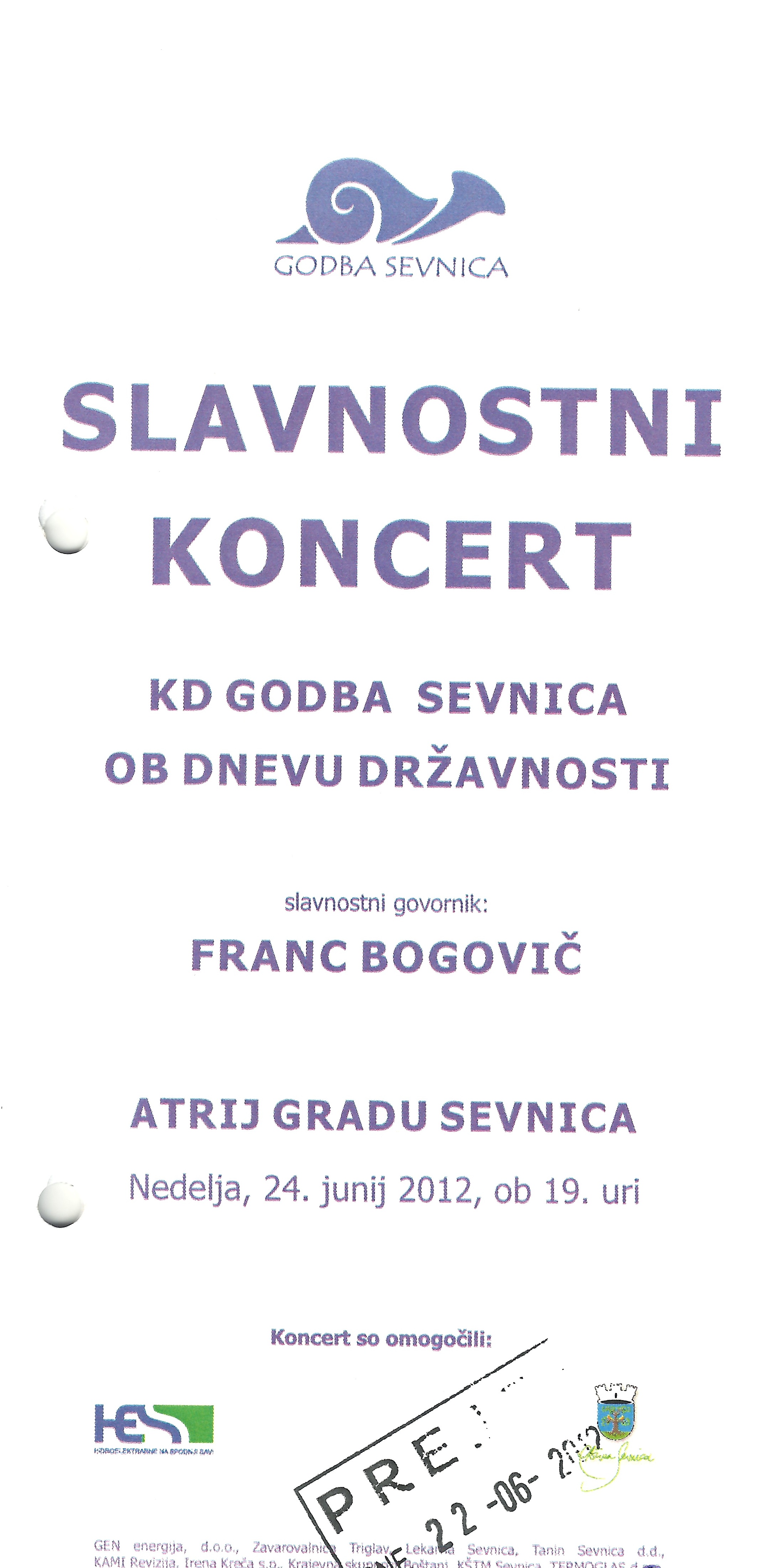 proslava godba dan državnosti sevniški grad